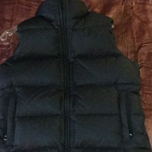 Banana republic black down zip vest